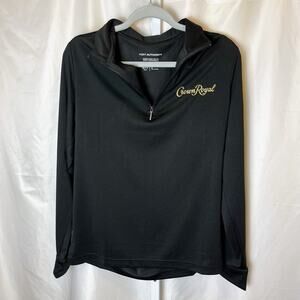 Crown Royal Port Authority Small Black Quarter Zip Pullover Whiskey Promo Gift